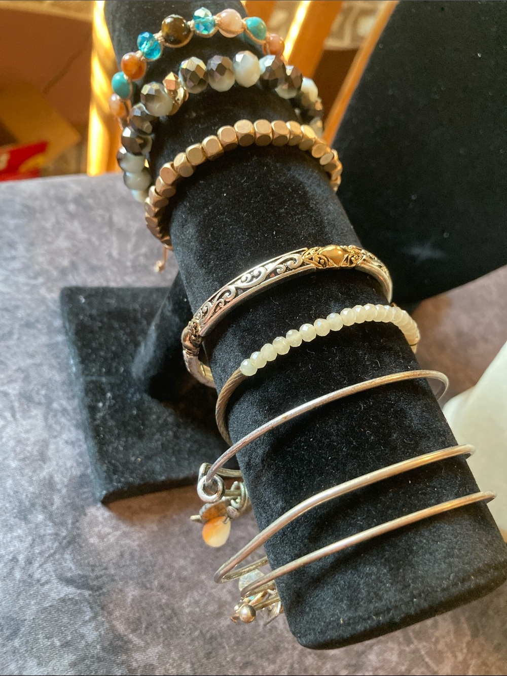Mixed Metal and Bead Women's Bracelet Bundle 8 Pc